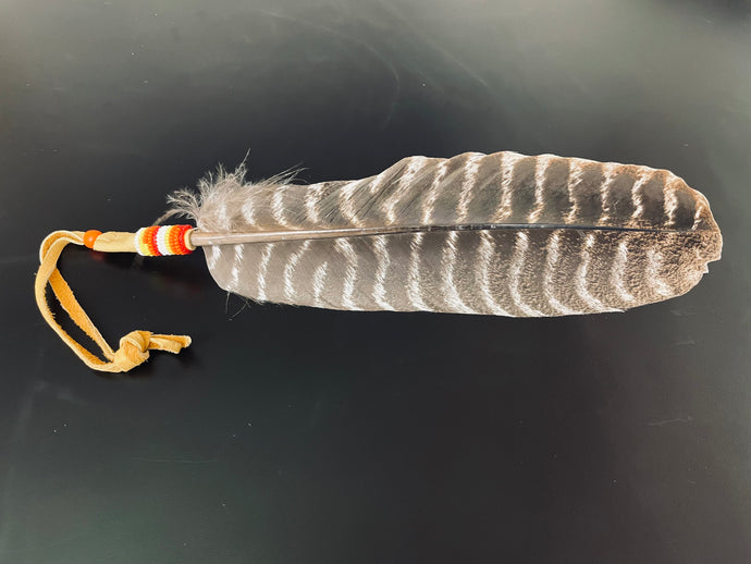 Beaded Single Feathers